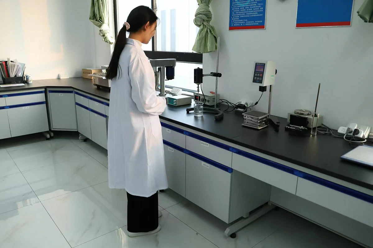 Anrui Biotech laboratory staff performing quality control testing with advanced equipment, highlighting strict standards and professional assurance.